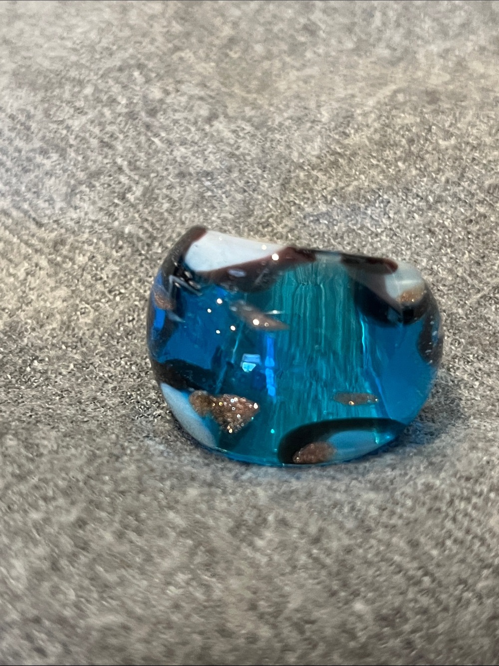 Artisan Lampwork Glass Ring-7